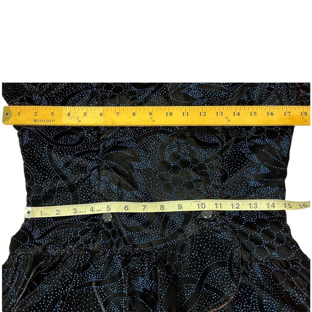 Vintage Scott McClintock Sportswear Blazer Jacket Velvet Blue Puff Sleeve Size 8 - Picture 7 of 10